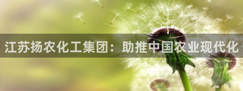 球盟会头号玩家是谁：江苏扬农化工集团：助推中国农业现代化