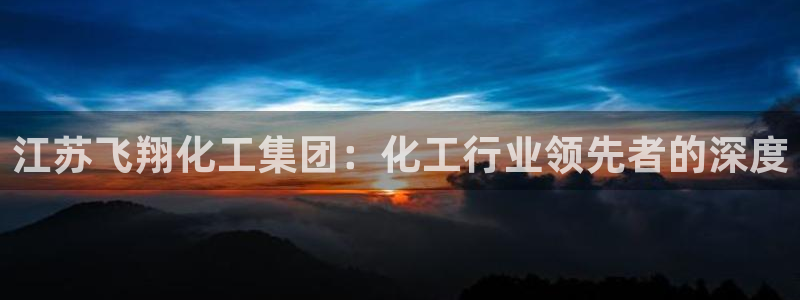 球盟会电子：江苏飞翔化工集团：化工行业领先者的深度