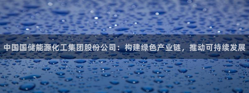 球盟会黑款吗：中国国储能源化工集团股份公司：构建绿色产业链，