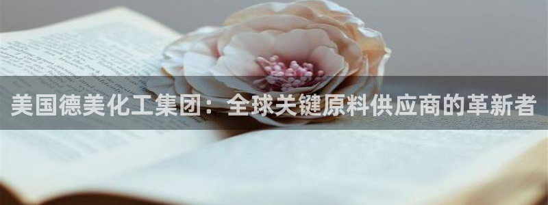球盟会登陆：美国德美化工集团：全球关键原料供应商的革新者