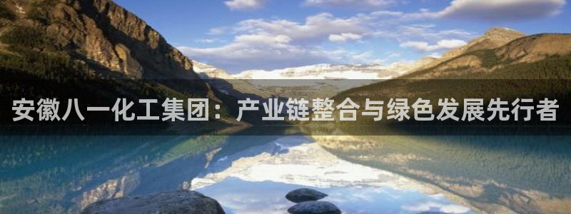 球盟会中国官方网站：安徽八一化工集团：产业链整合与绿色发展先