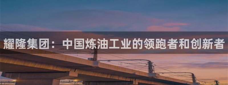 球盟会封禁：耀隆集团：中国炼油工业的领跑者和创新者
